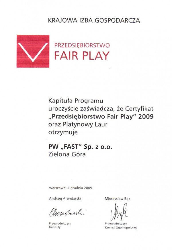 FAST - firma Fair Play