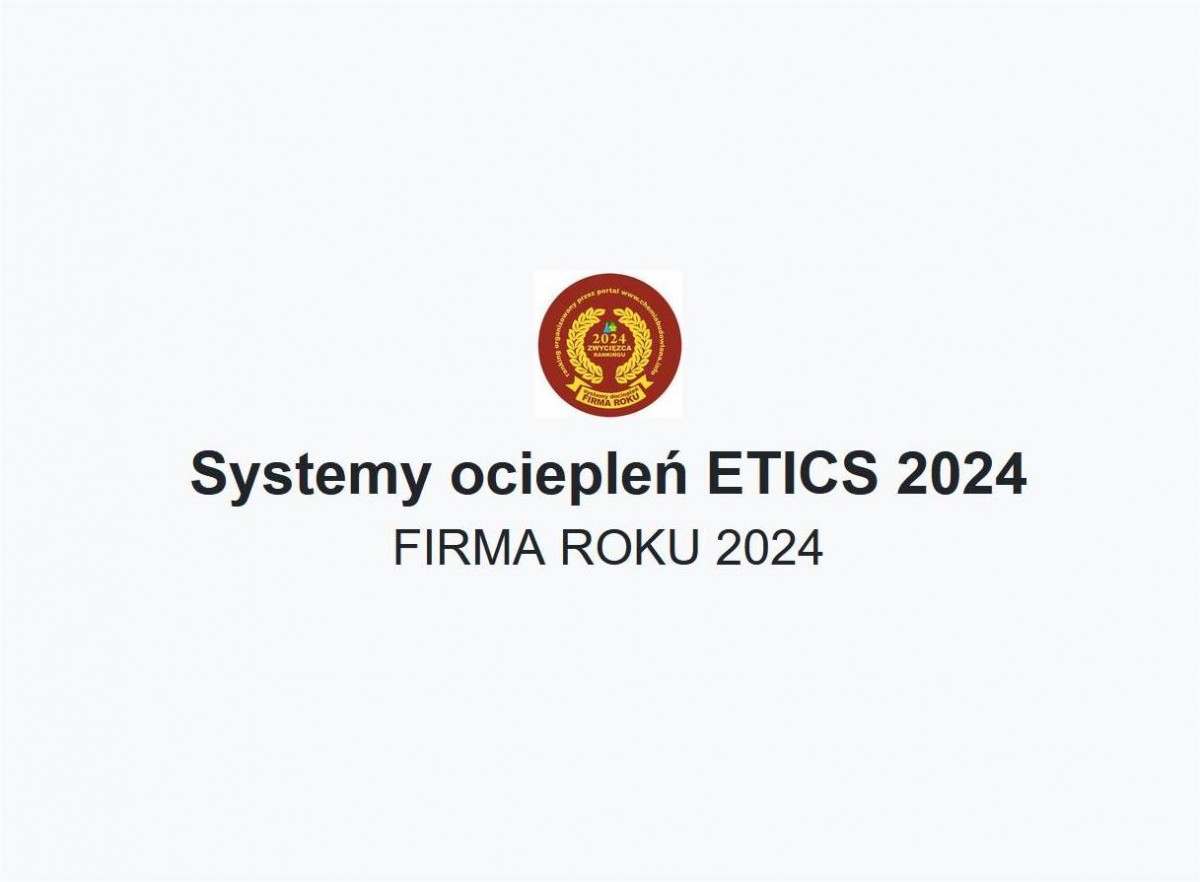 Ranking Firma roku 2024 - systemy ETICS - wyniki