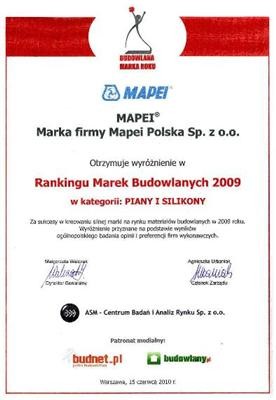 Budowlana Marka Roku w kategorii kleje i fugi po raz trzeci dla MAPEI