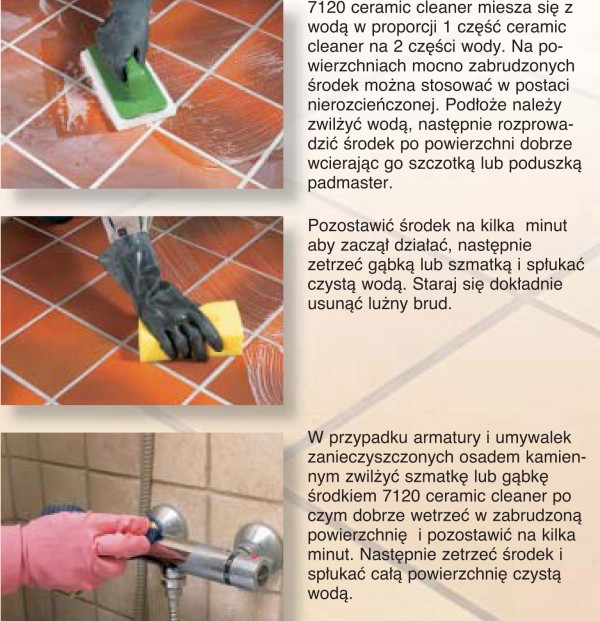 Pielęgnacja płytek ceramicznych, klinkieru i kamienia naturalnego