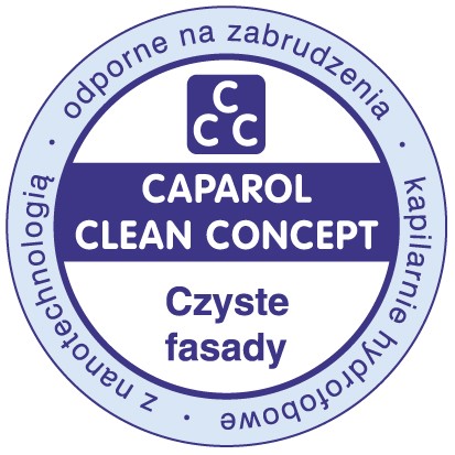 Caparol Clean Concept<sup>®</sup> to nowatorska technologia wykorzystywana w nowoczesnych farbach fasadowych, dzięki której elewacja wygląda perfekcyjnie i przez długi czas postaje czysta.
