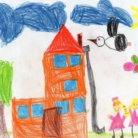 Domy malowane dziecięcą wyobraźnią