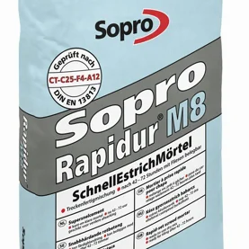 Rapidur M8 - zaprawa szybkowiążąca do jastrychów od Sopro
