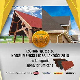 Konsumencki Lider Jakości 2018 dla firmy Izohan