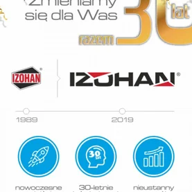Nowe logo na 30-lecie działalności firmy IZOHAN