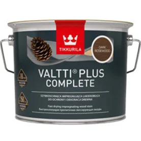 Osiem gotowych kolorów lakierobejcy impregnującej Tikkurila Valtti Plus Complete