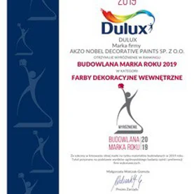 Dulux wyróżniony w rankingu Budowlana Marka Roku 2019