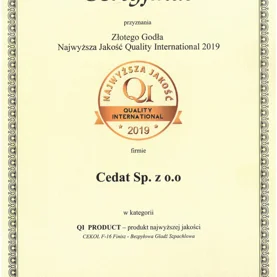 Złote Godło Najwyższa Jakość QI