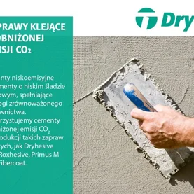 Zielone technologie w budownictwie. Dryvit wykorzystuje cementy o obniżonej emisji CO2 do produkcji suchych zapraw klejących