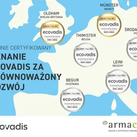 Sześć zakładów Armacell z wyróżnieniem EcoVadis
