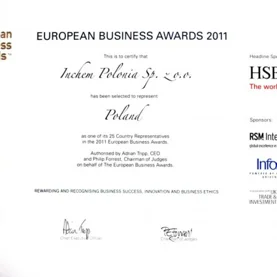 Inchem Polonia wśród 25 Reprezentantów Krajowych w konkursie European Business Awards