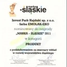 EMOLAK-EKO nominowany do nagrody "MARKA - ŚLĄSKIE" 2011