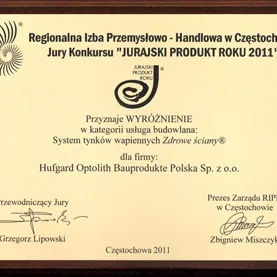 Kolejne wyróżnienie dla systemu Zdrowe ściany firmy Hufgard Optolith
