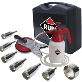Gama RUBI® 2012 - zestaw wierteł diamentowych z prowadnicami i chłodzeniem