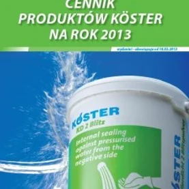 Nowy cennik KOESTER 2013