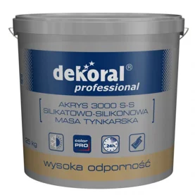 Silikatowo-Silikonowa masa tynkarska Akrys 3000 S-S od Dekoral 