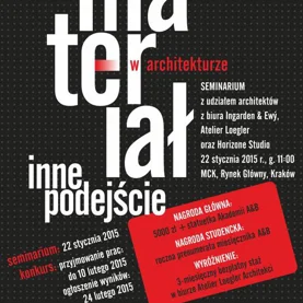 Konkurs: Materiał w architekturze – inne podejście