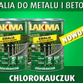 Emalia chlorokauczukowa do metalu i betonu marki Lakma